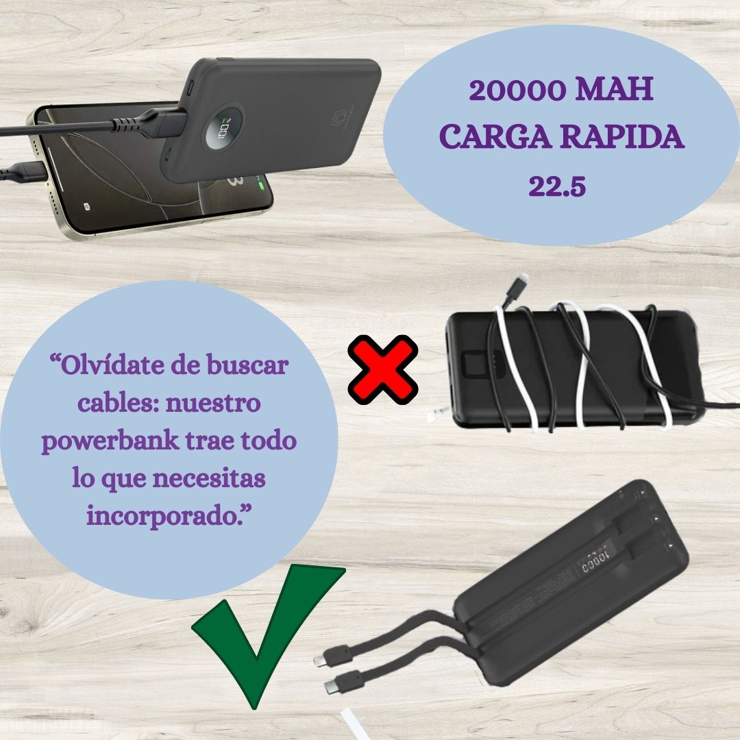 CARGADOR PORTATIL 20000 MAH